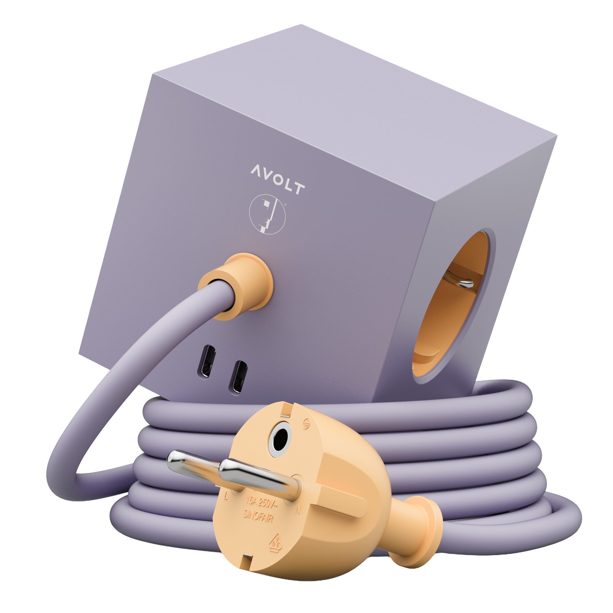 Square 1 mit USB-C Mehrfachsteckdose - Bauhaus-Archiv Edition