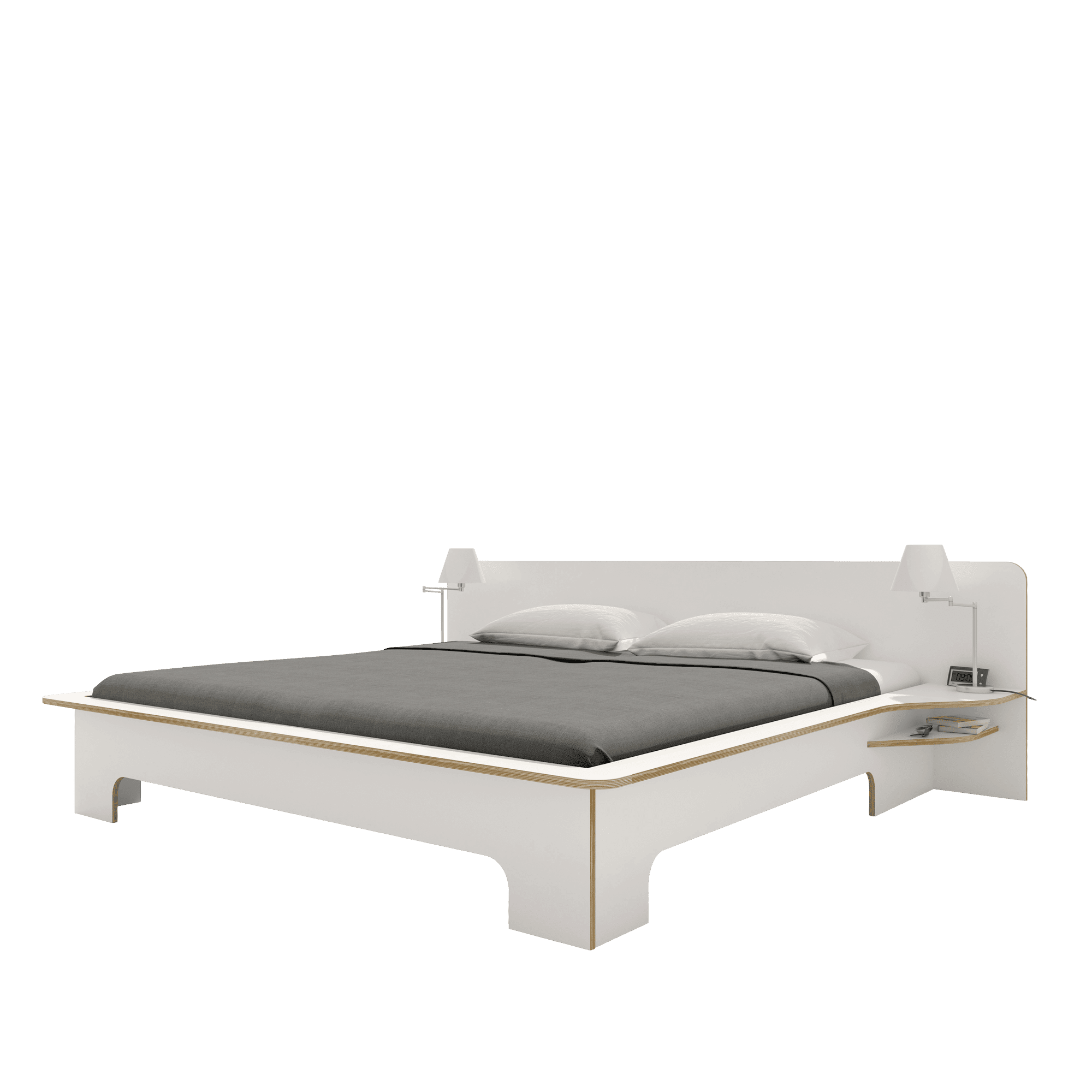 Plane Doppelbett
