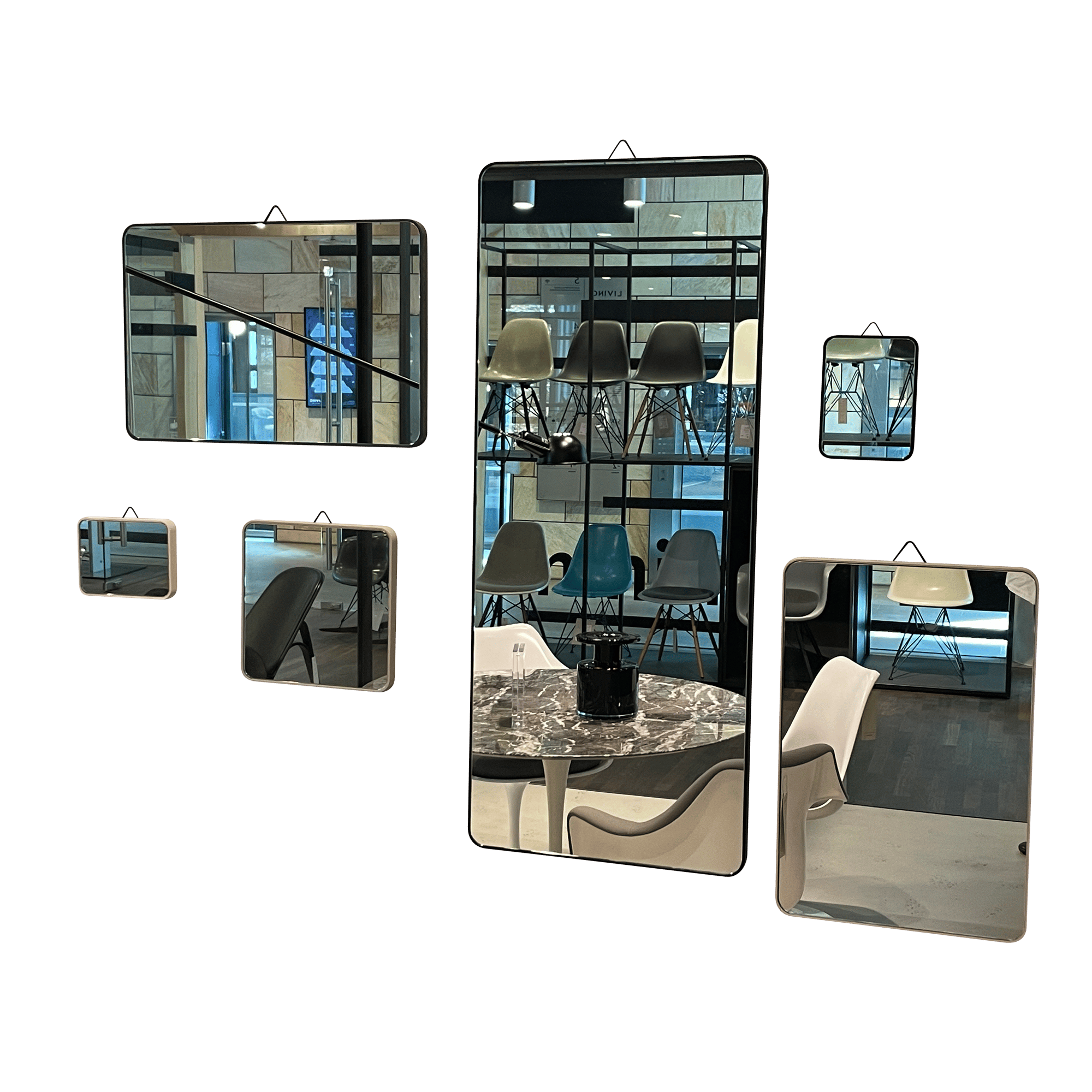 View 6 Wandspiegel im Set