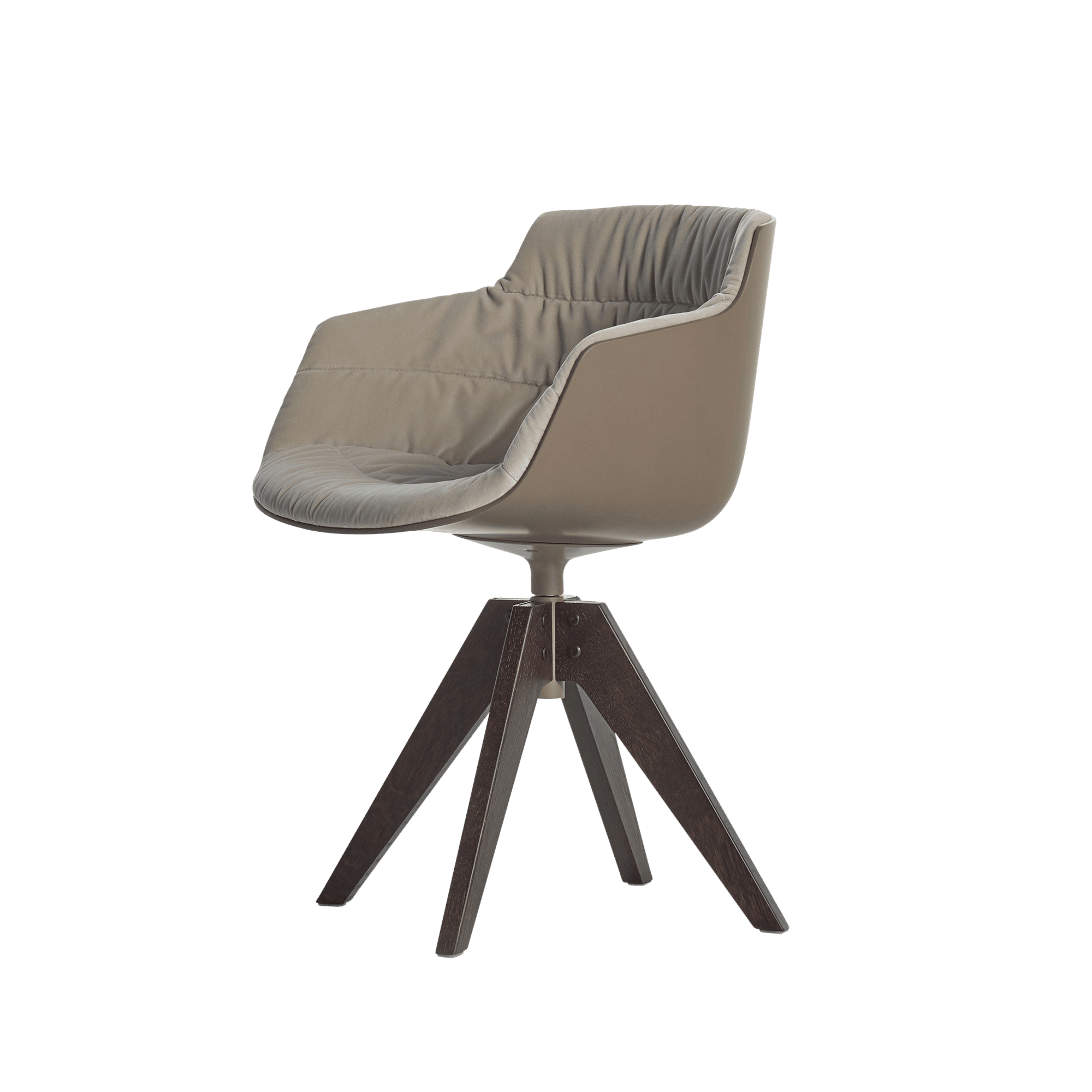 Flow Slim Color Armlehnpolsterstuhl Vierfußgestell VN Eiche