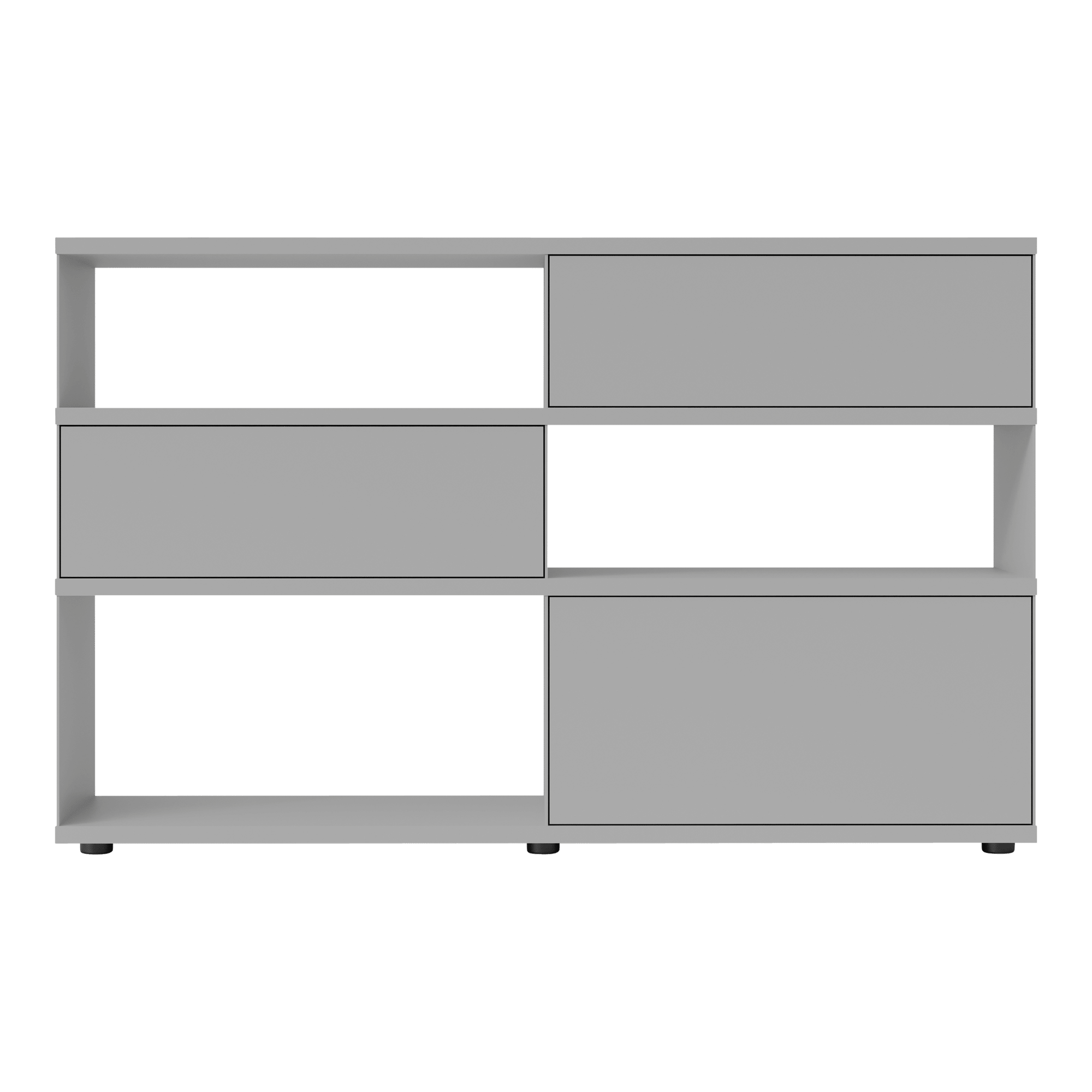 Flow Q Sideboard mittel mit 2 Schubkästen und 1 Klapptür