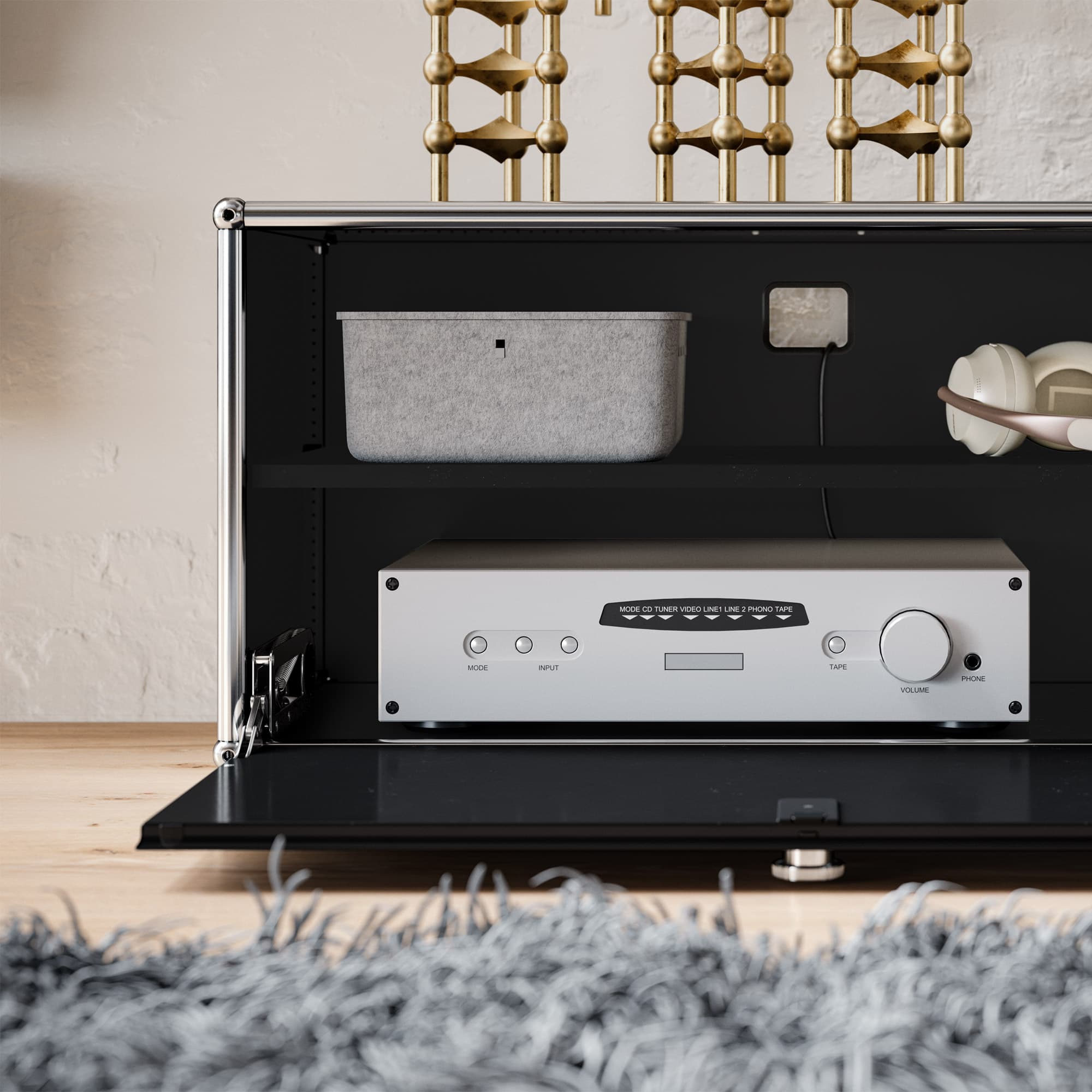 Haller TV-Hi-Fi Sideboard mit 2 Klappen