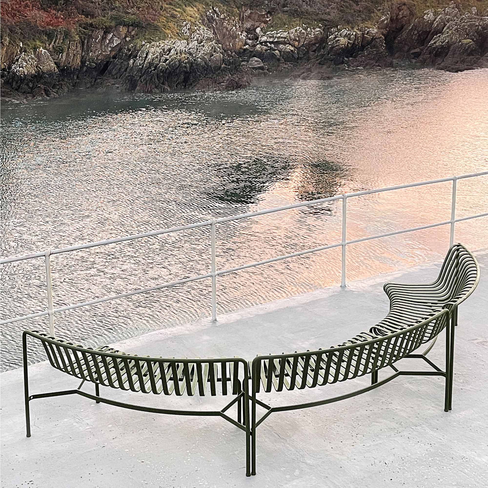 Palissade Park Dining Bench IN / IN 2er SET Sitzkissen