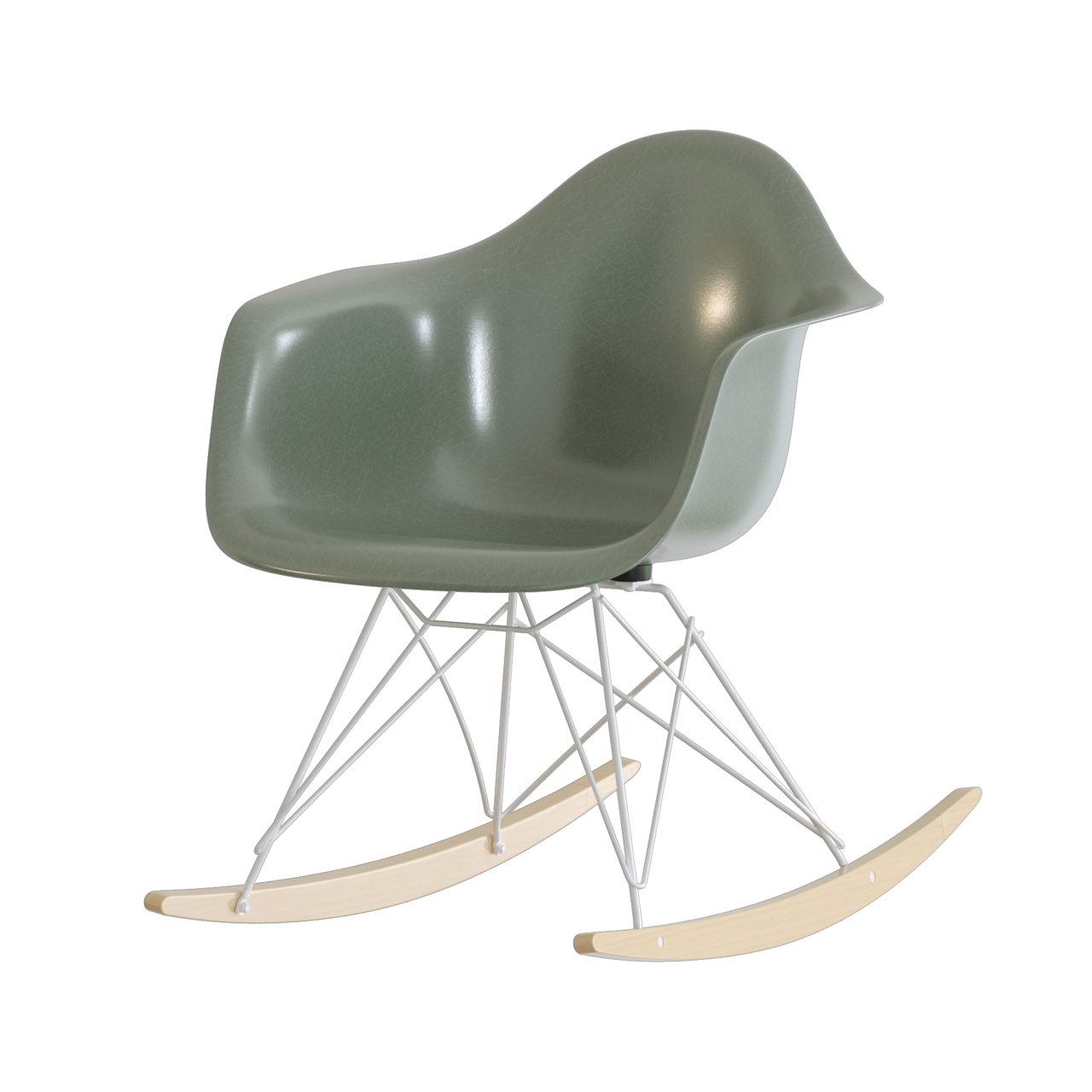 Eames Fiberglass Armchair RAR Schaukelstuhl
