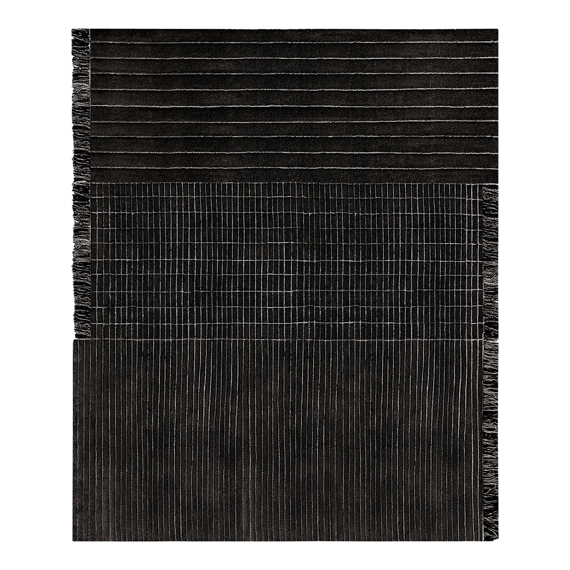 RD Grid Berber Teppich rechteckig