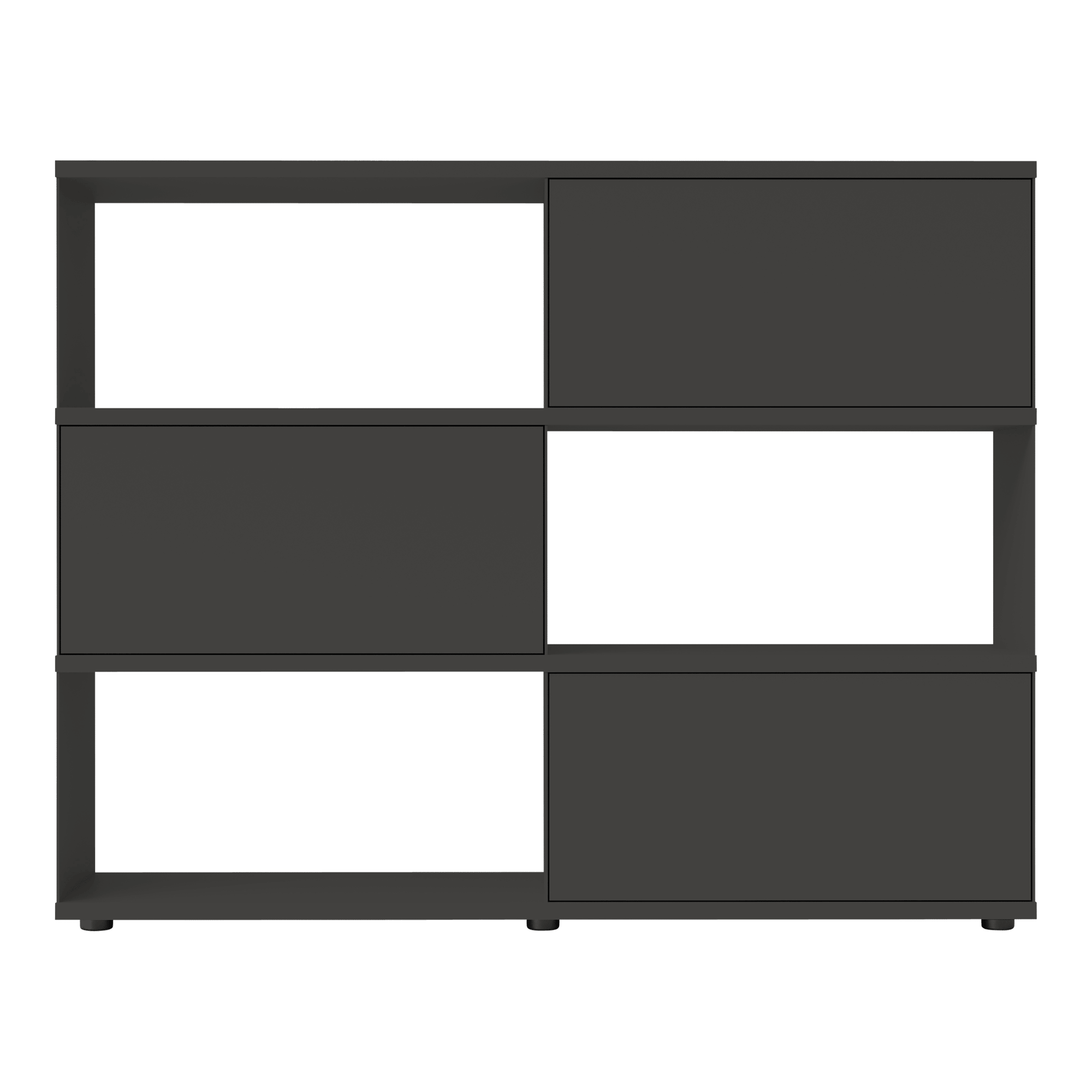 Flow Q Regal mittel mit 3 Klapptüren