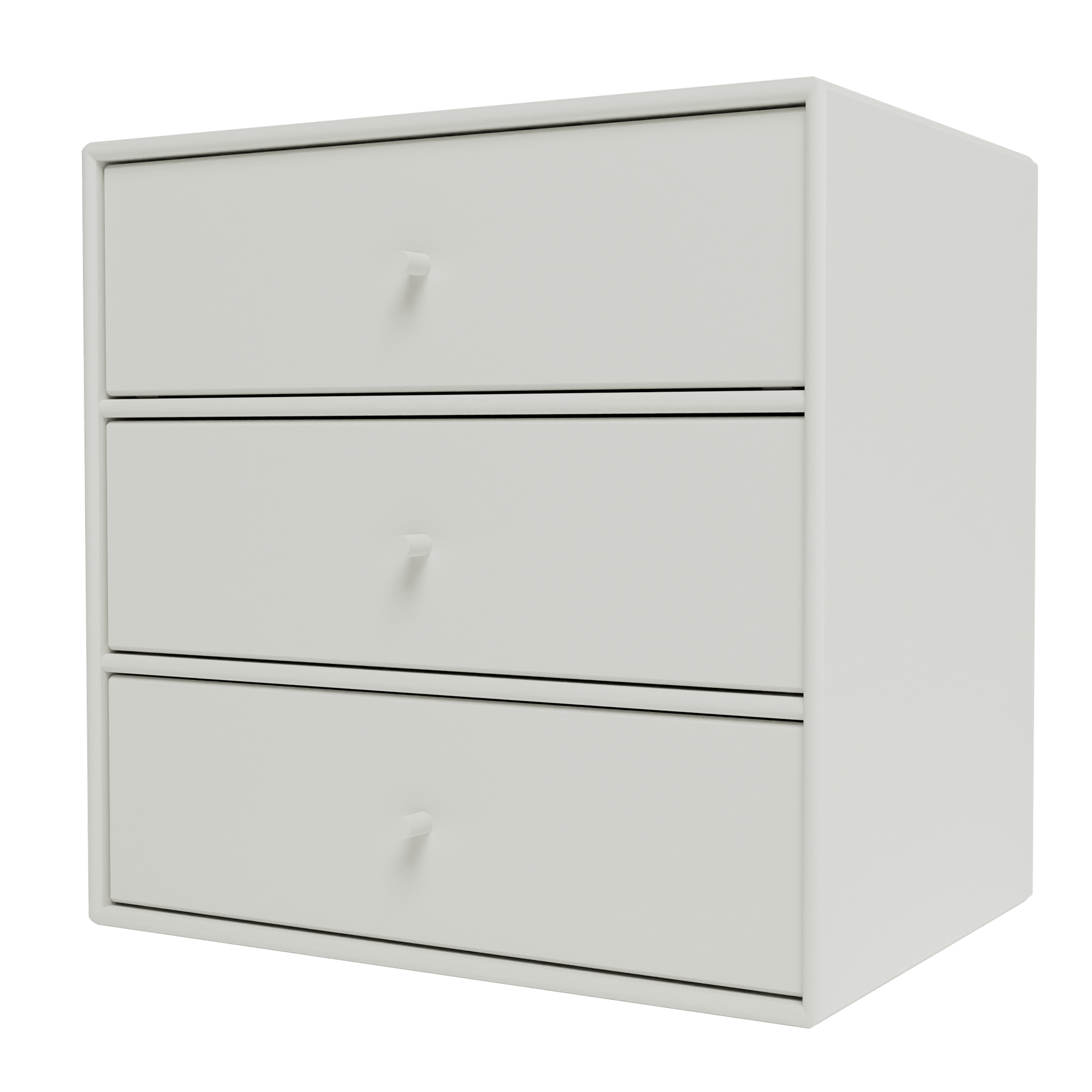 Mini 1007 Wandregal mit drei Schubladen