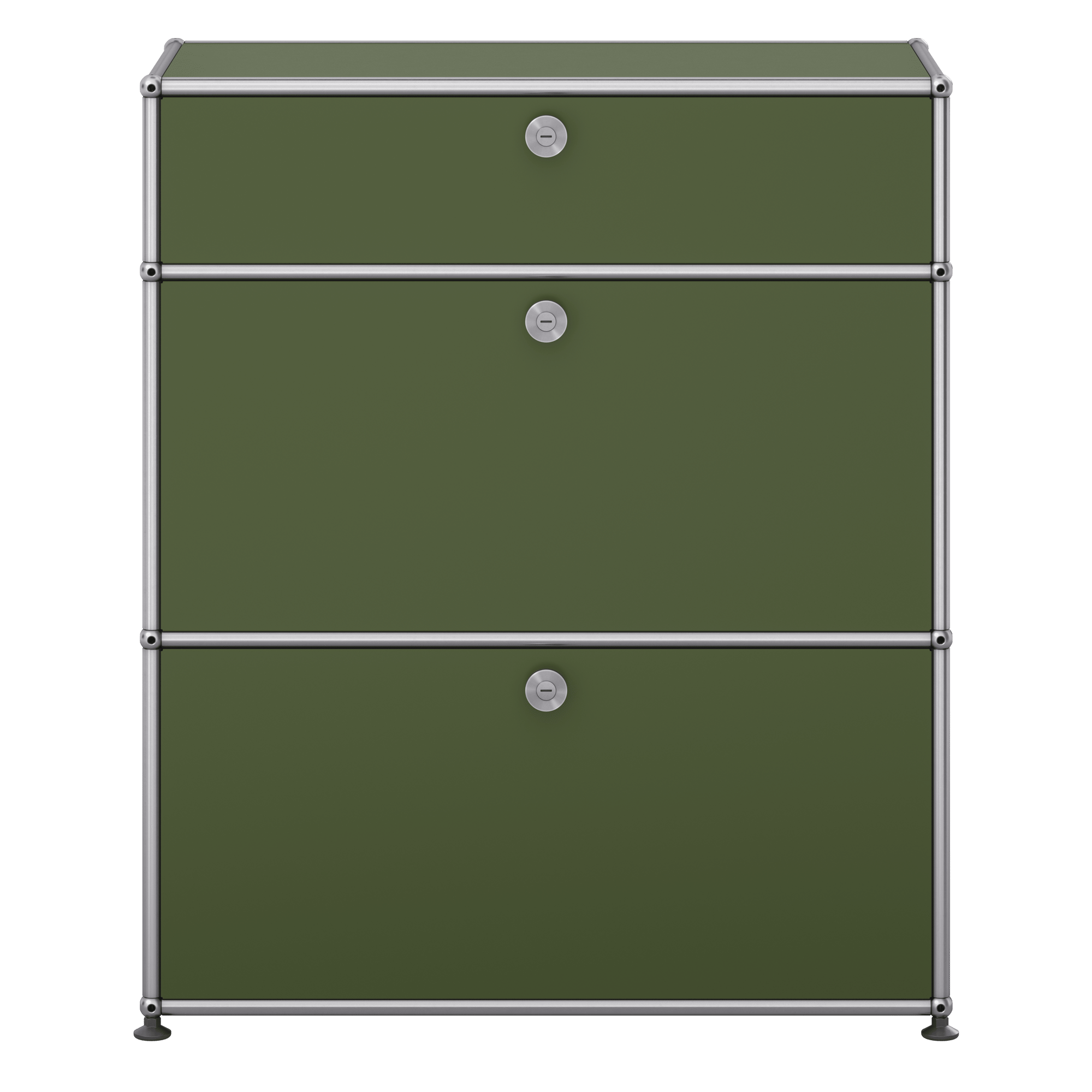 Haller Regal mit 2 Klappen und Ausziehtür