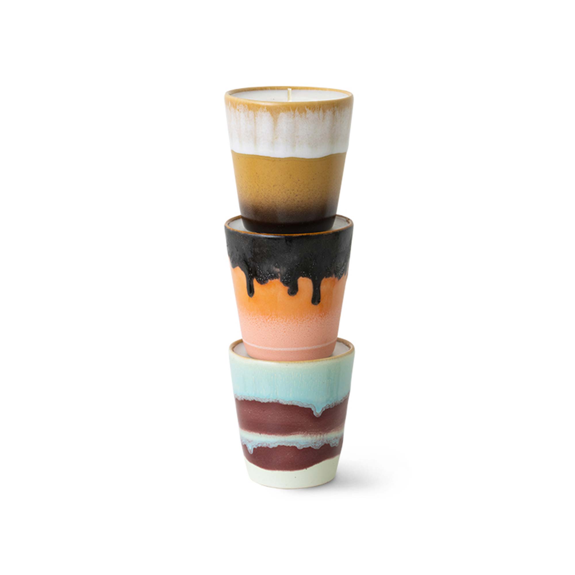 70s Ceramics: Christmas Special Mini Kerzen 3er-Set