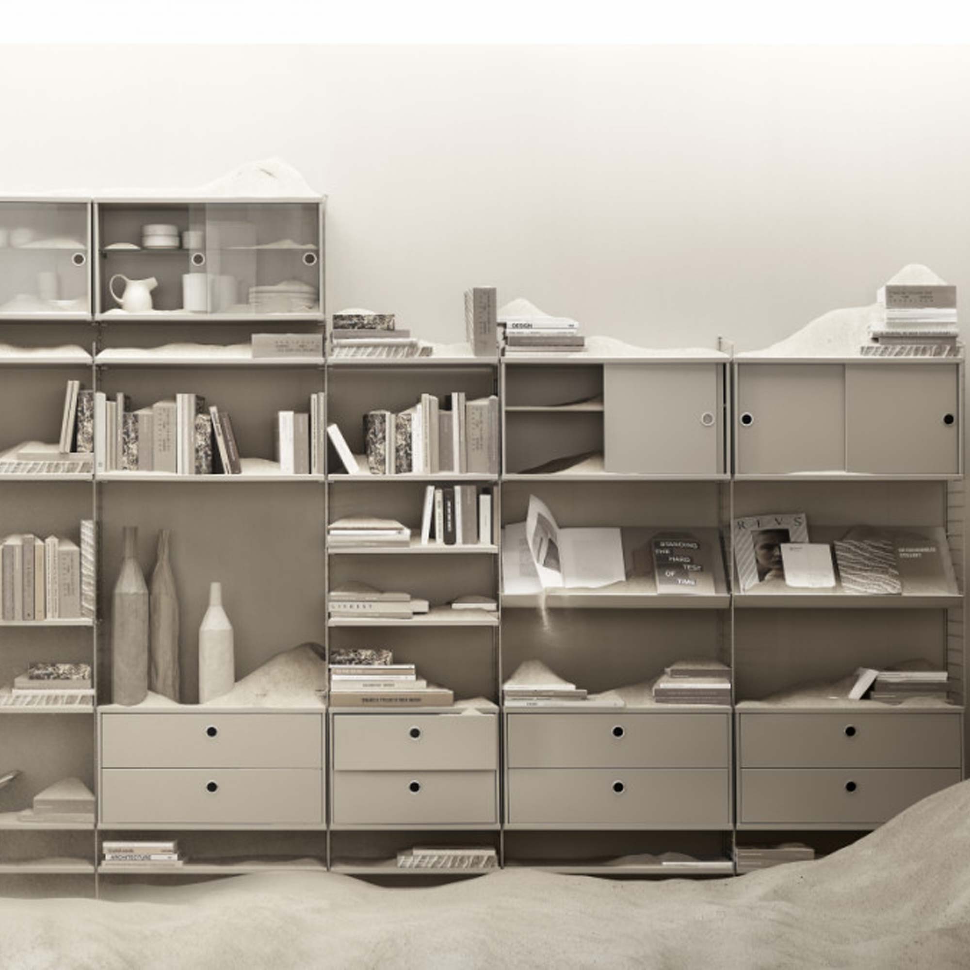 Schrankelement mit zwei Schubladen