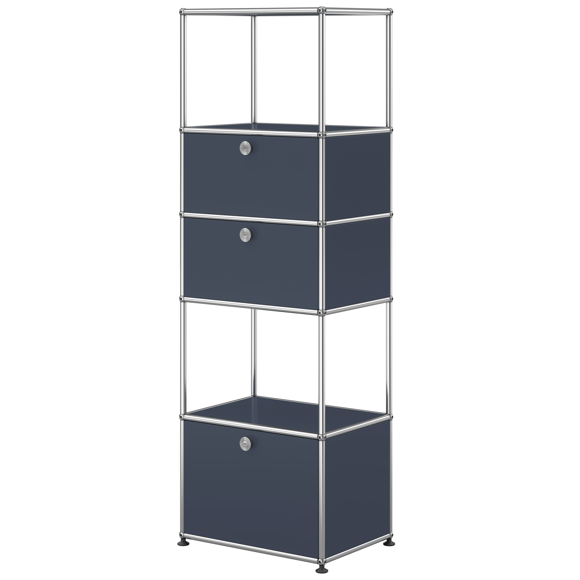 Haller Regal mit 2 Klappen und 1 Ausziehtür