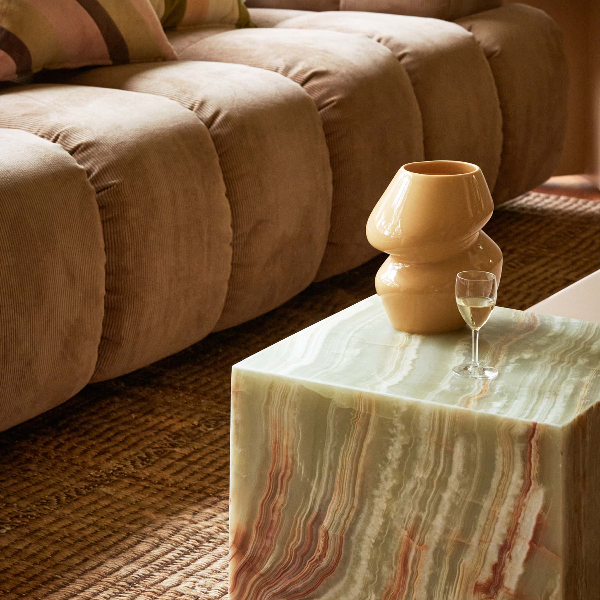 Onyx Marble Block Table Beistelltisch
