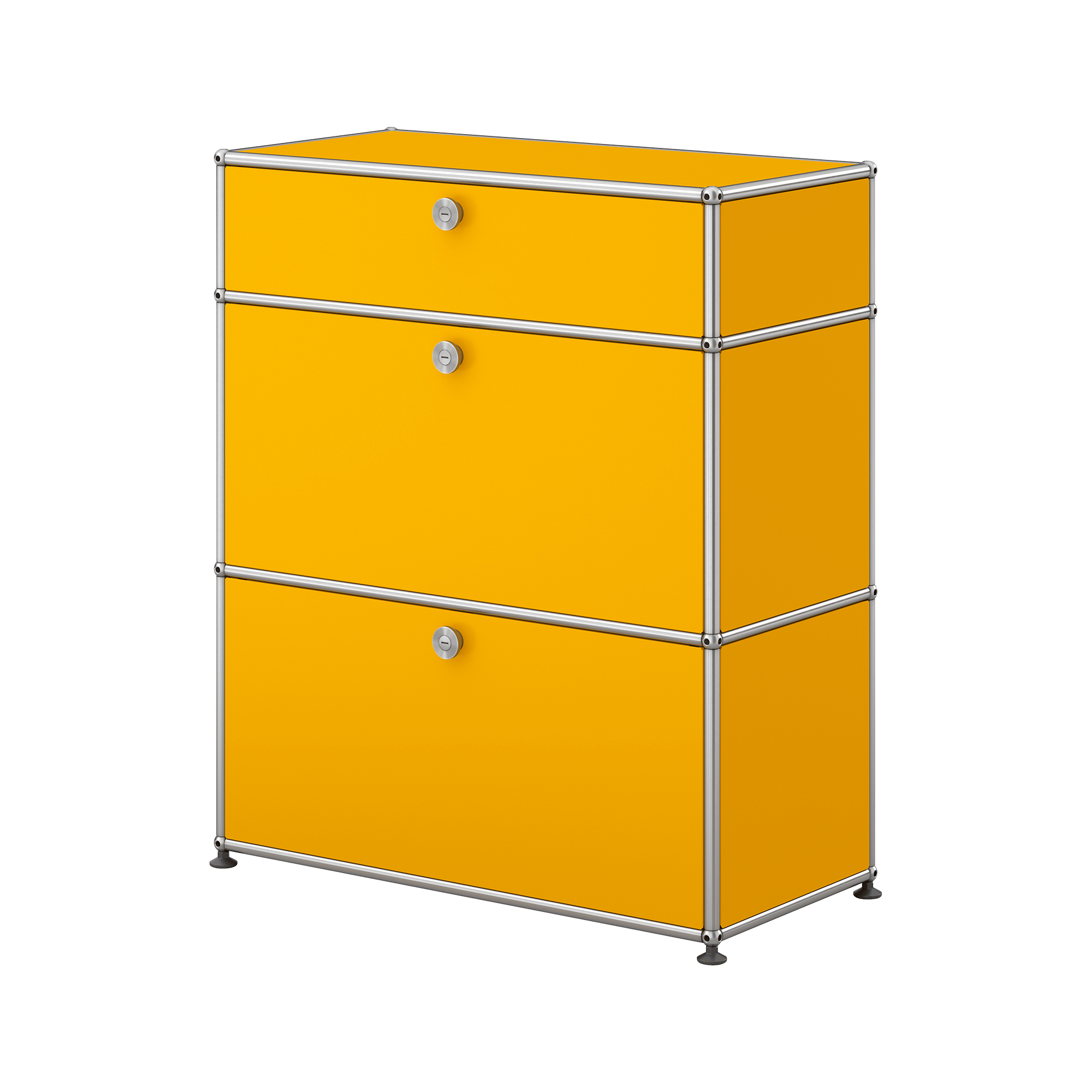 Haller Regal mit 2 Klappen und Ausziehtür