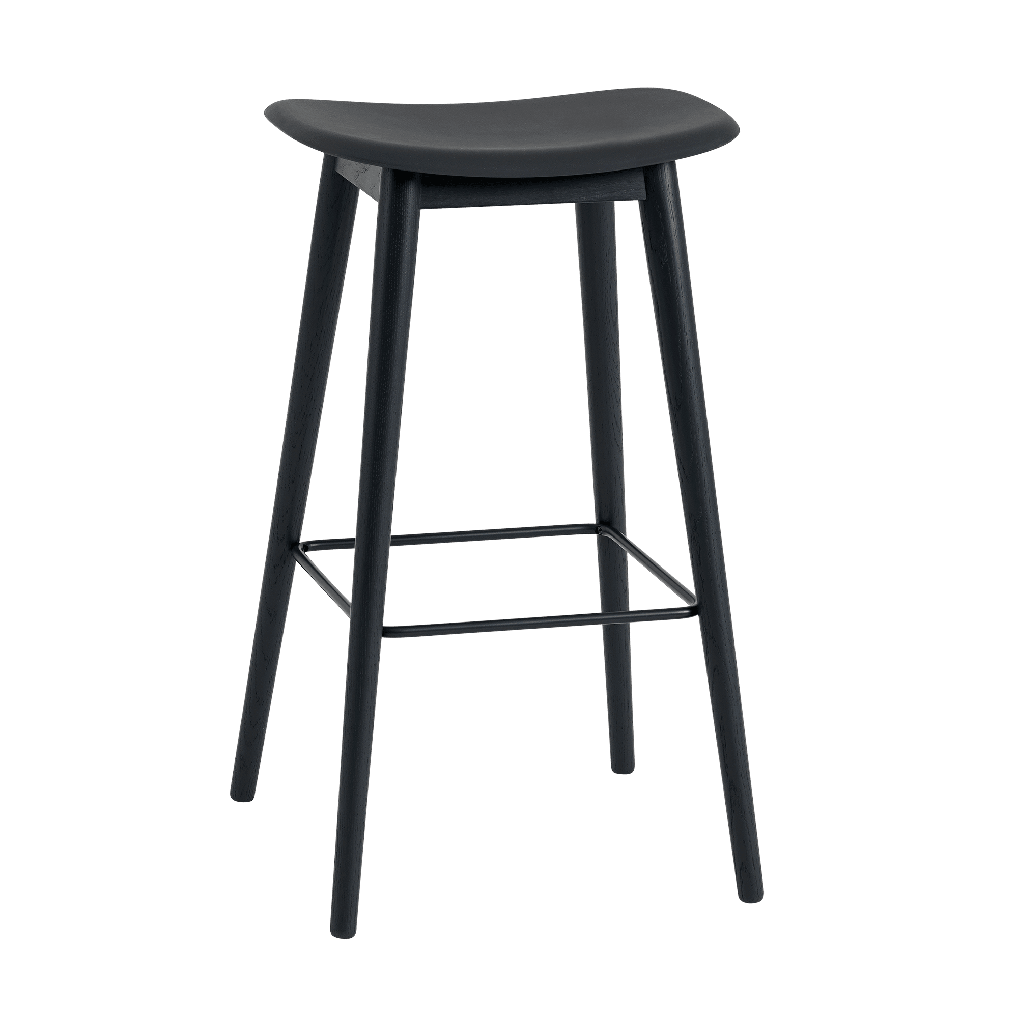 Fiber Barhocker Holzgestell