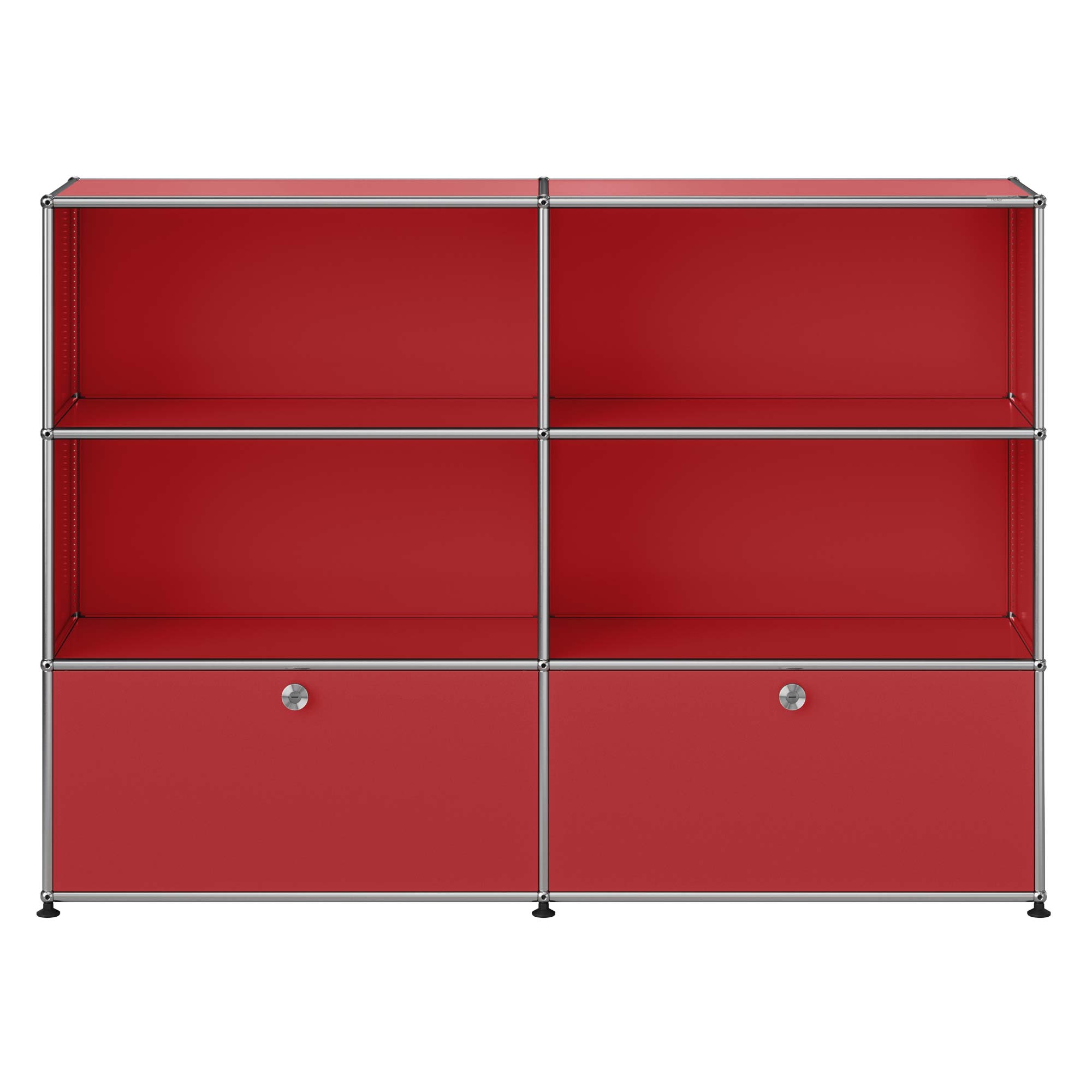 Haller Sideboard mit zwei Fächern und zwei Klappen unten