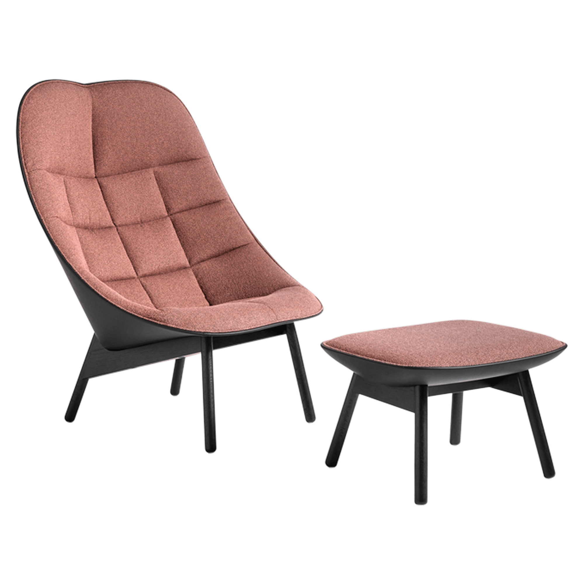 Uchiwa Quilt Sessel mit Ottoman