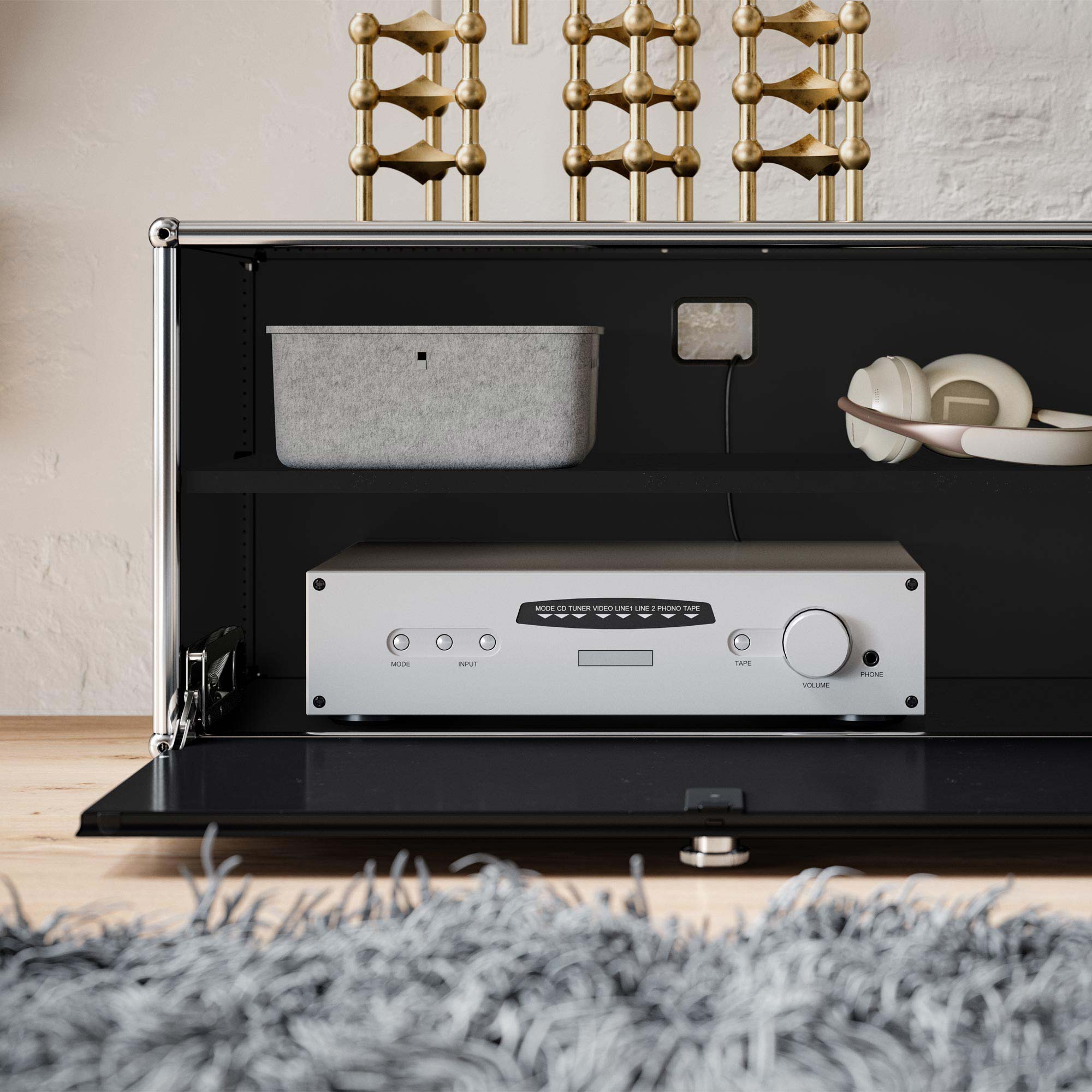 Haller E TV-/Hi-Fi Lowboard mit 2 Klappen