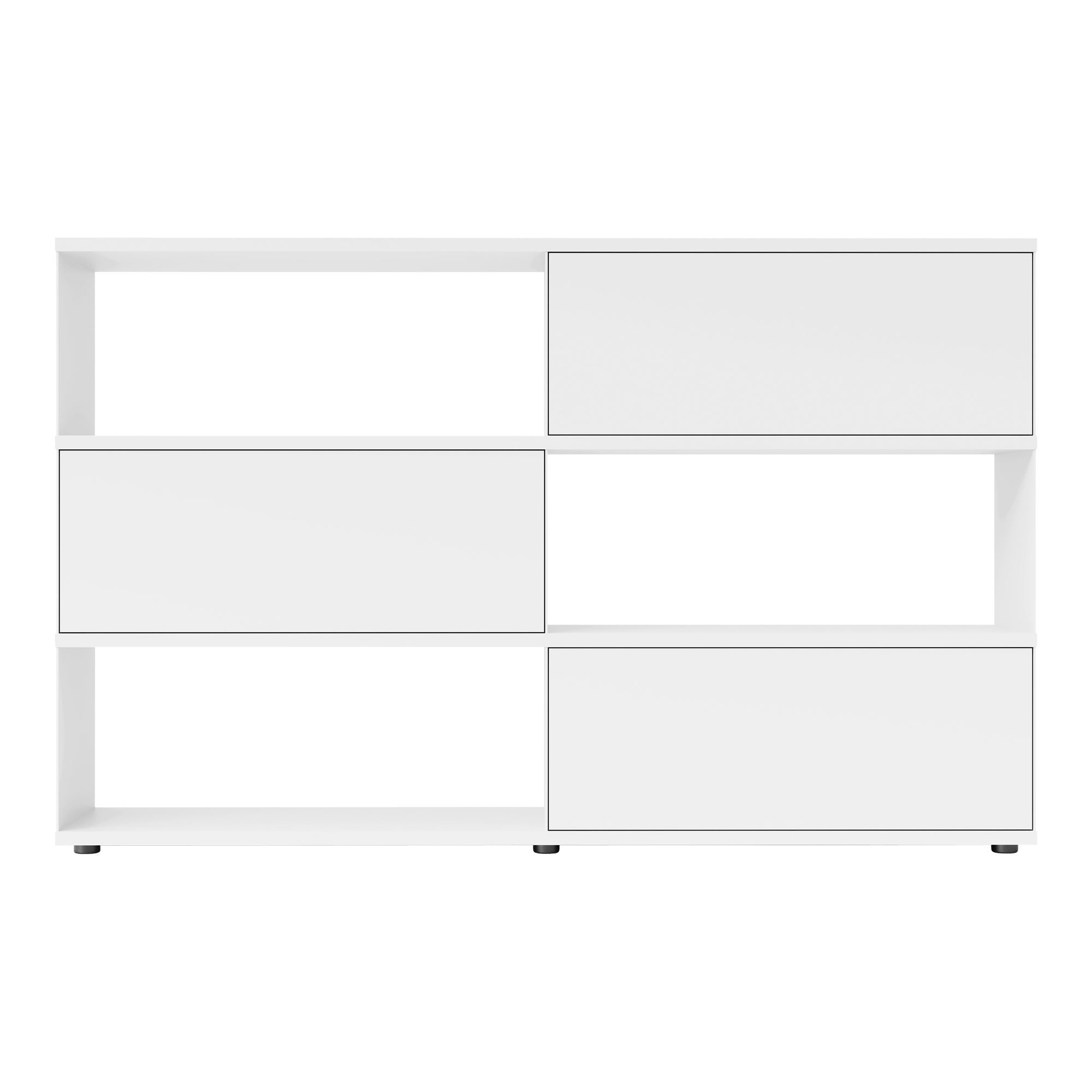 Flow Q Regal groß mit 3 Klapptüren