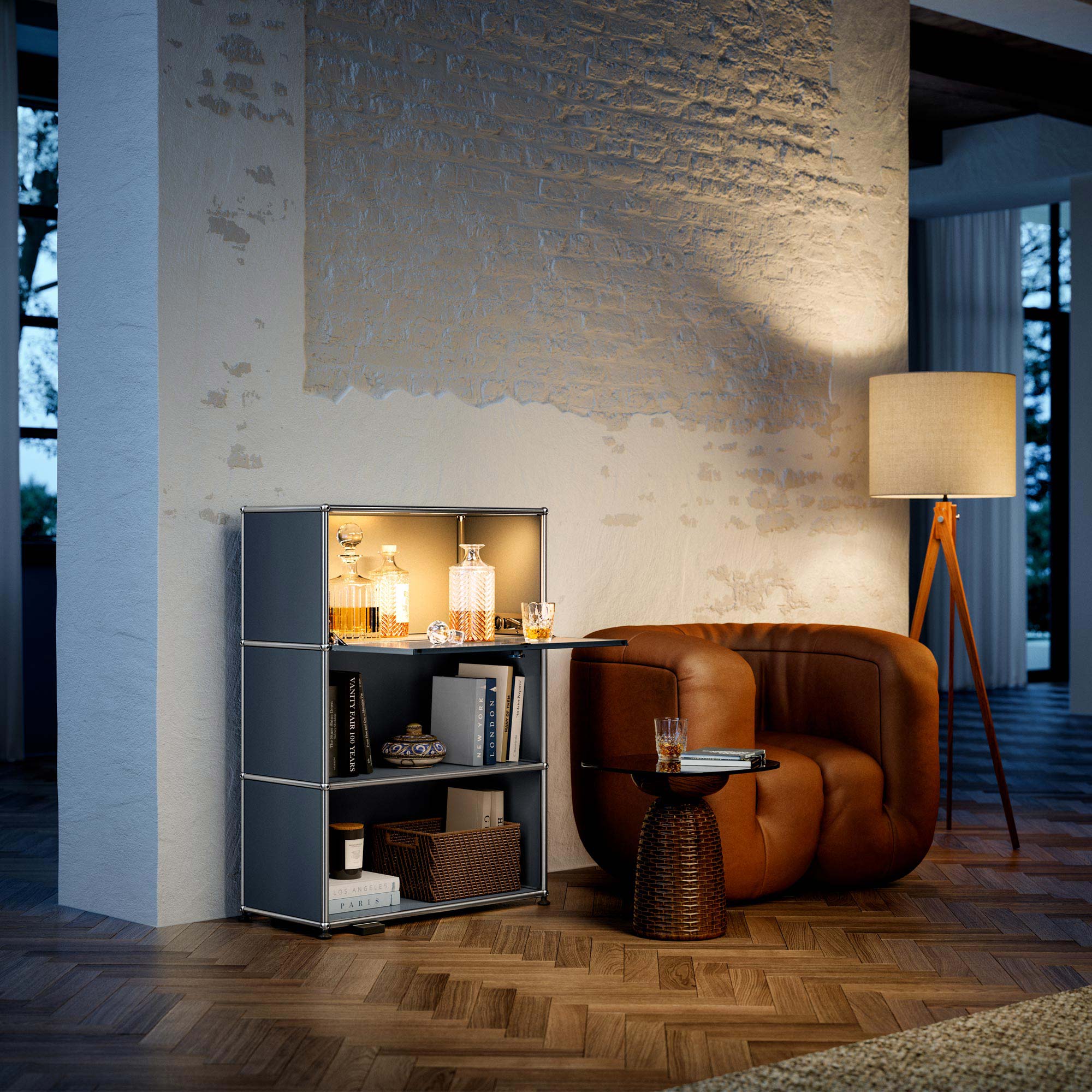 Haller E Highboard Regal mit einer Klapptür