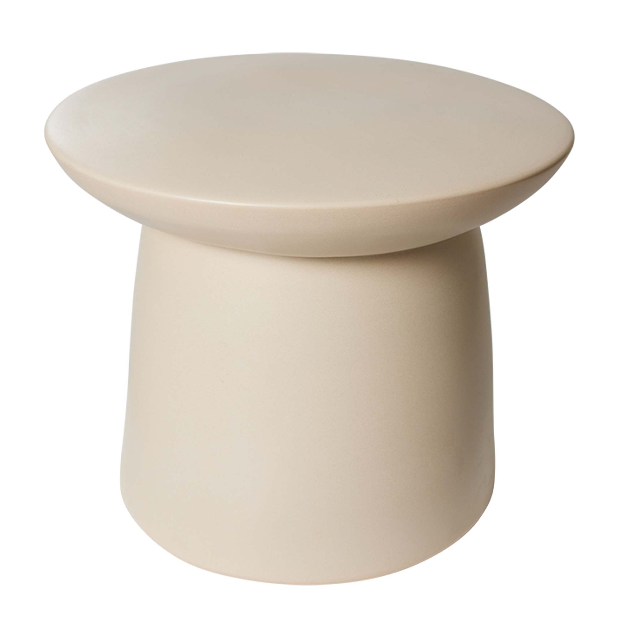 Earthenware Side Table Cream L Beistelltisch