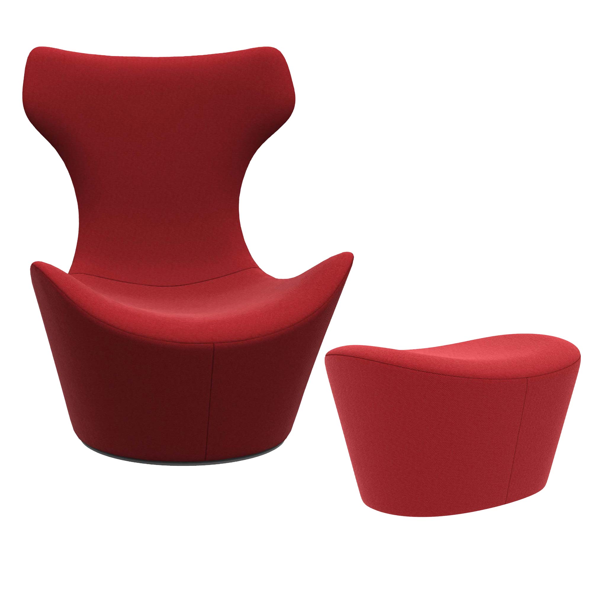 Grande Papilio Sessel mit Ottoman