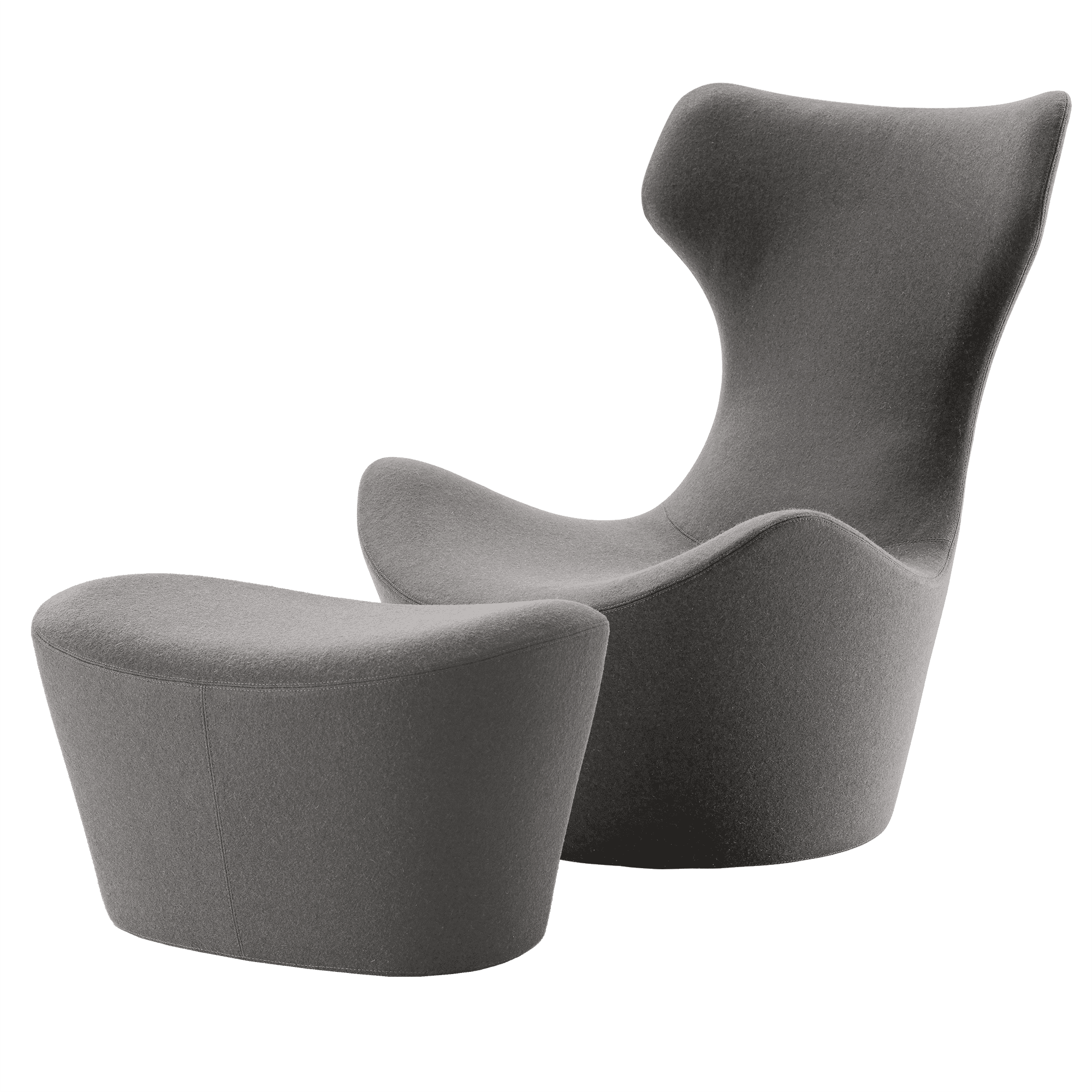 Grande Papilio Sessel mit Hocker