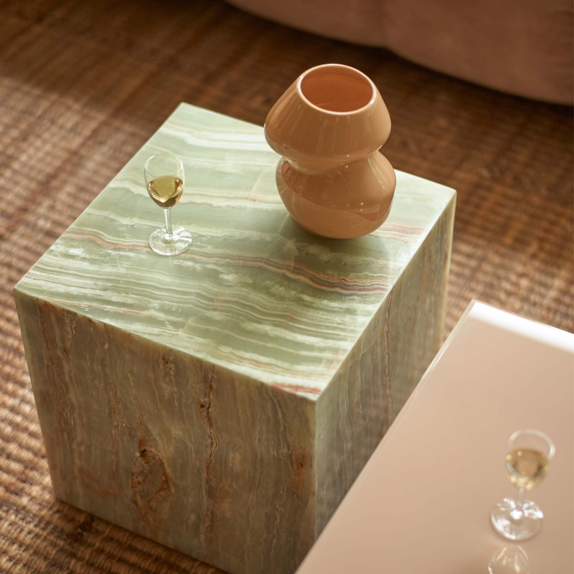 Onyx Marble Block Table Beistelltisch