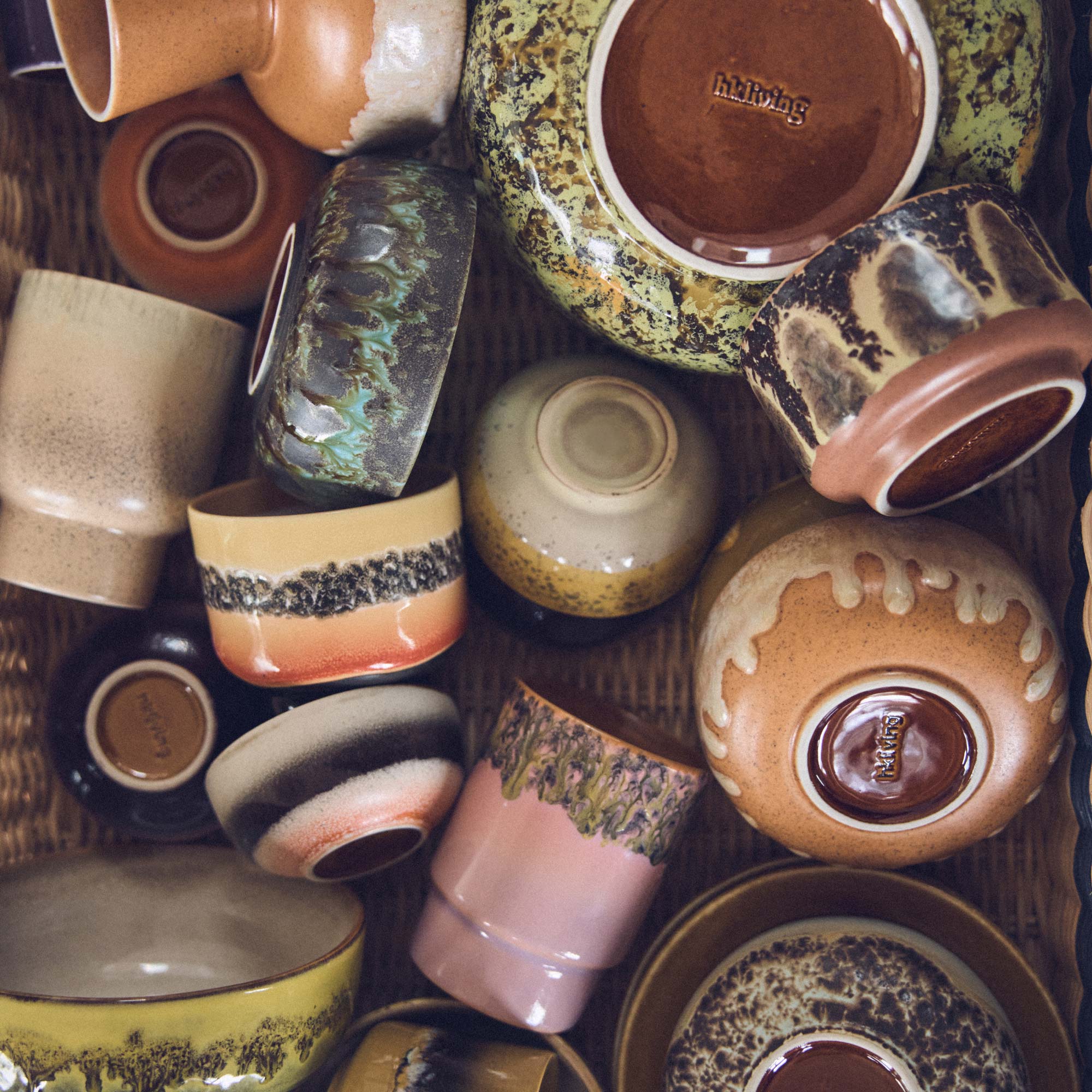70s Ceramics: Small Scented Candle Duftkerze klein