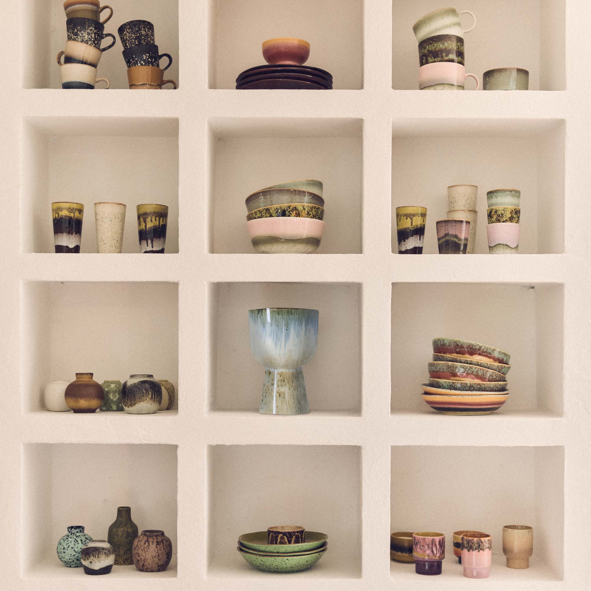 70s Ceramics: Small Scented Candle Duftkerze klein