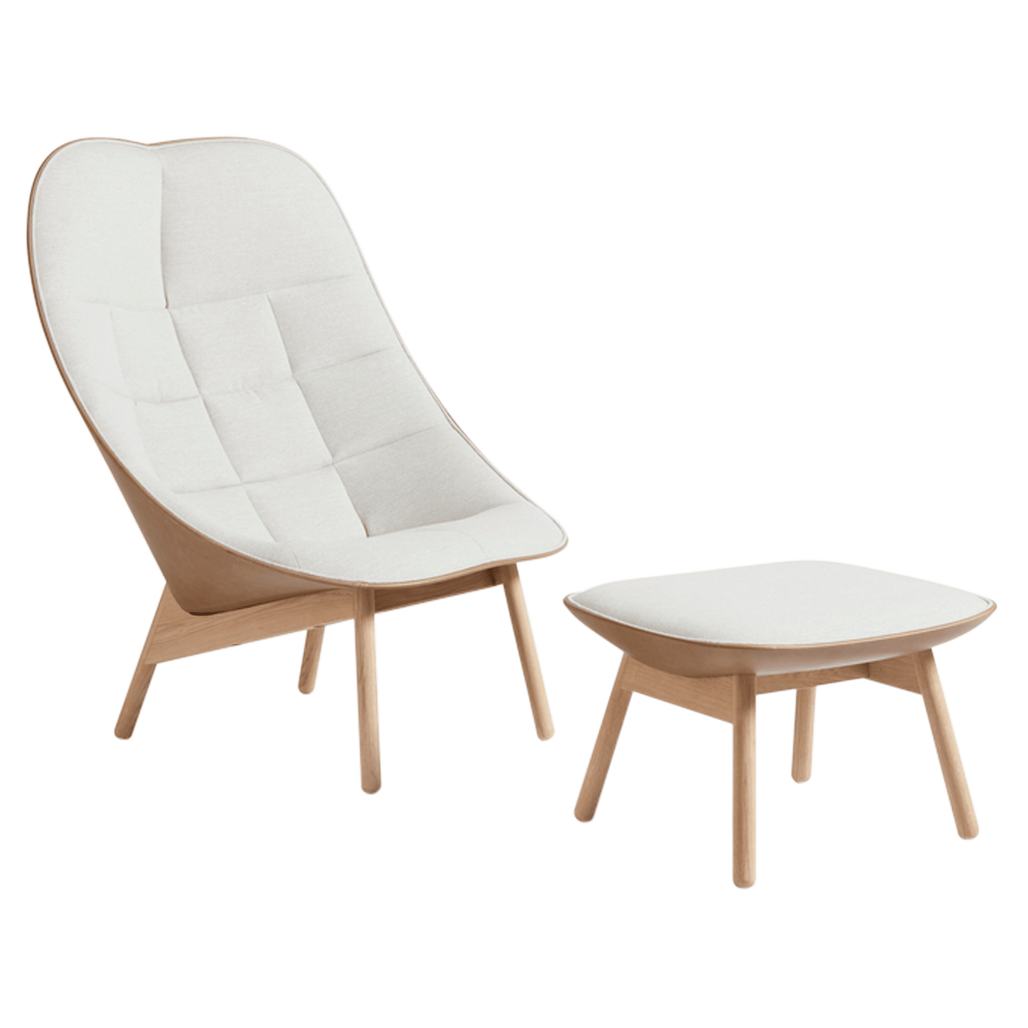 Uchiwa Quilt Sessel mit Ottoman