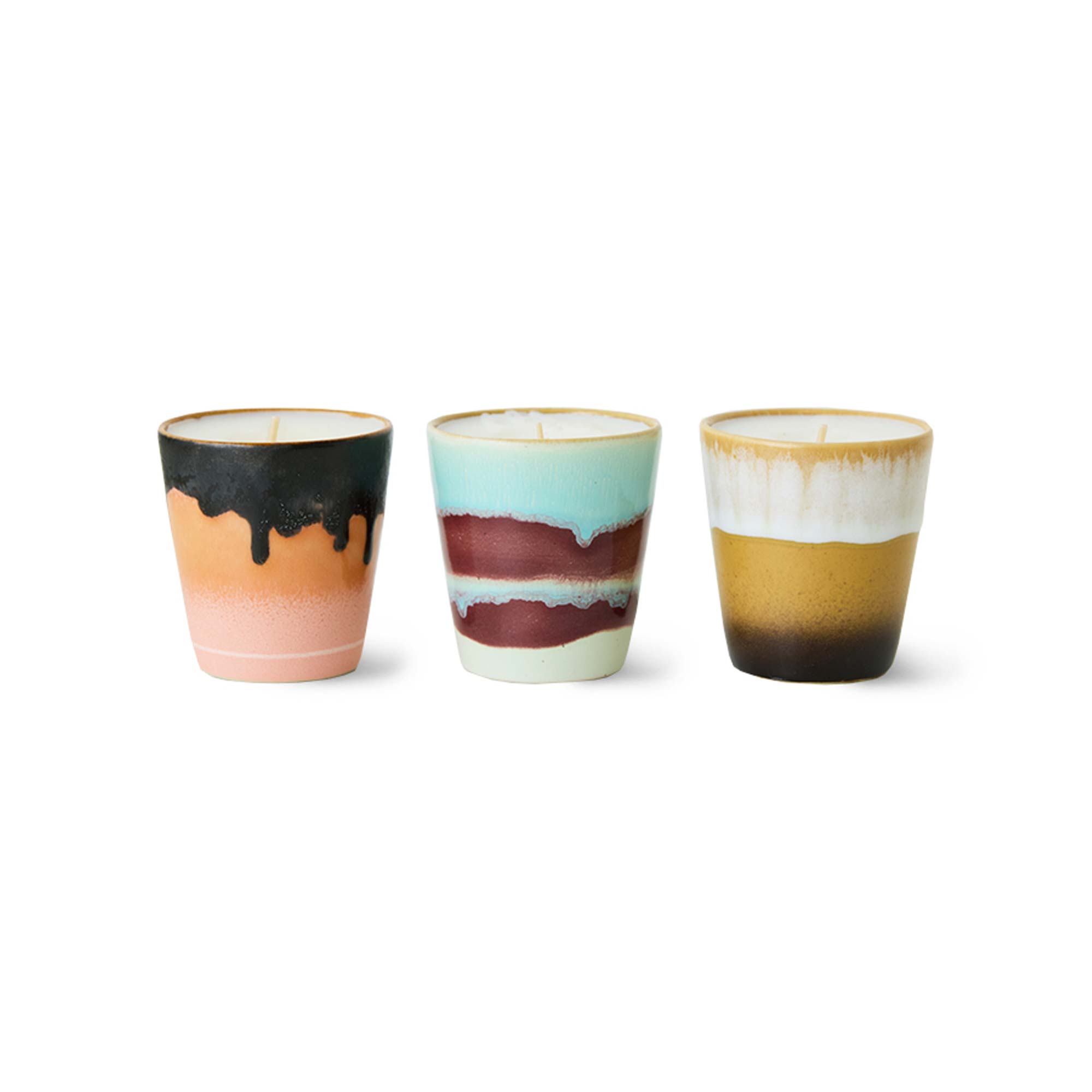 70s Ceramics: Christmas Special Mini Kerzen 3er-Set
