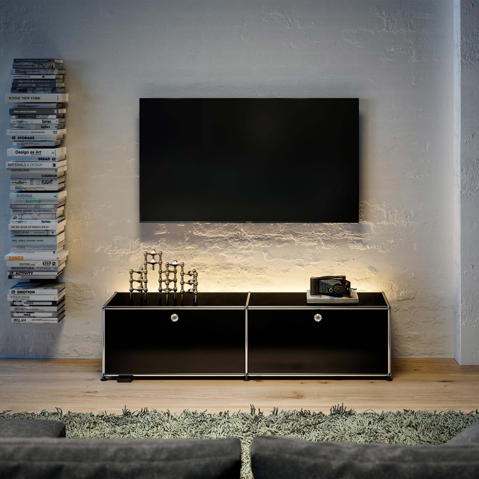 Haller E TV-/Hi-Fi Lowboard mit 2 Klappen